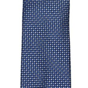 Tommy Hilfiger 58% Silk Blue Geometric Micro-Pattern Tie